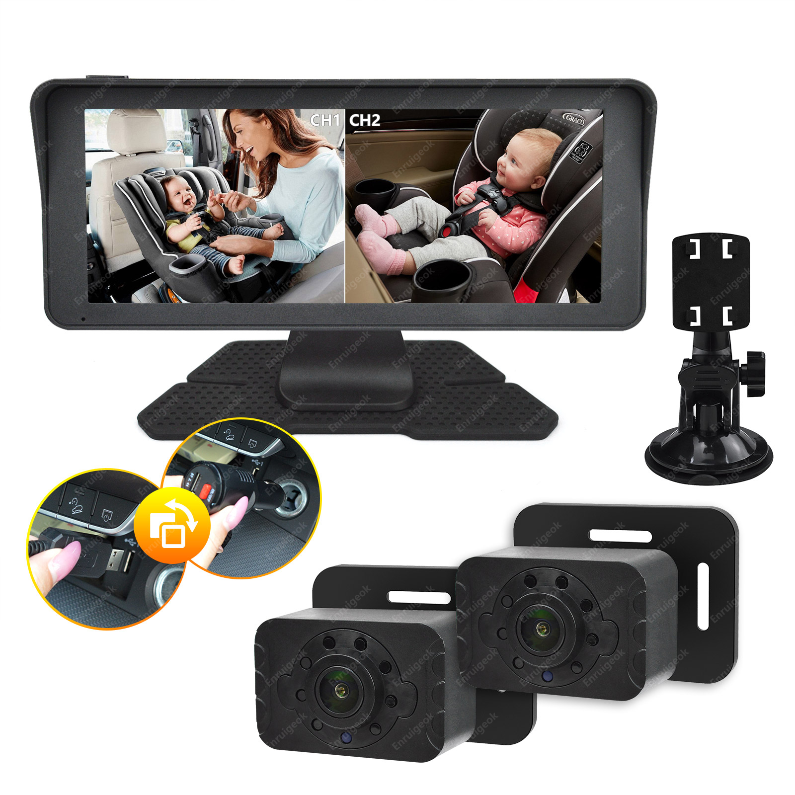 6.86 Dual-Channel Baby Monitor